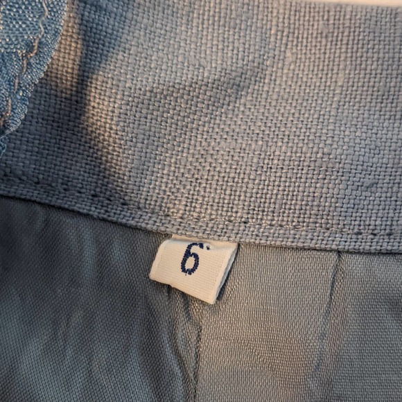 Unbranded Sky Blue Knee Length Linen Skirt Size 6 - Picture 3 of 4